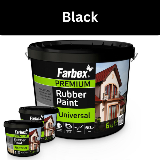 Universal Rubber Paint – Black - Durable, Waterproof & Flexible Coating for All Surfaces
