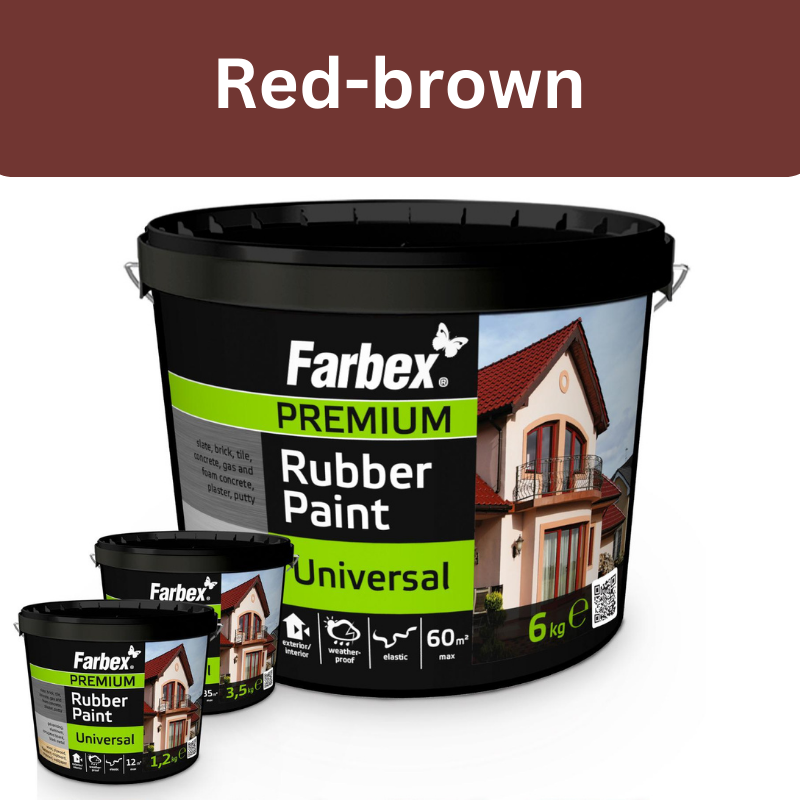 Universal Rubber Paint – Red-Brown - Durable, Waterproof & Flexible Coating for All Surfaces
